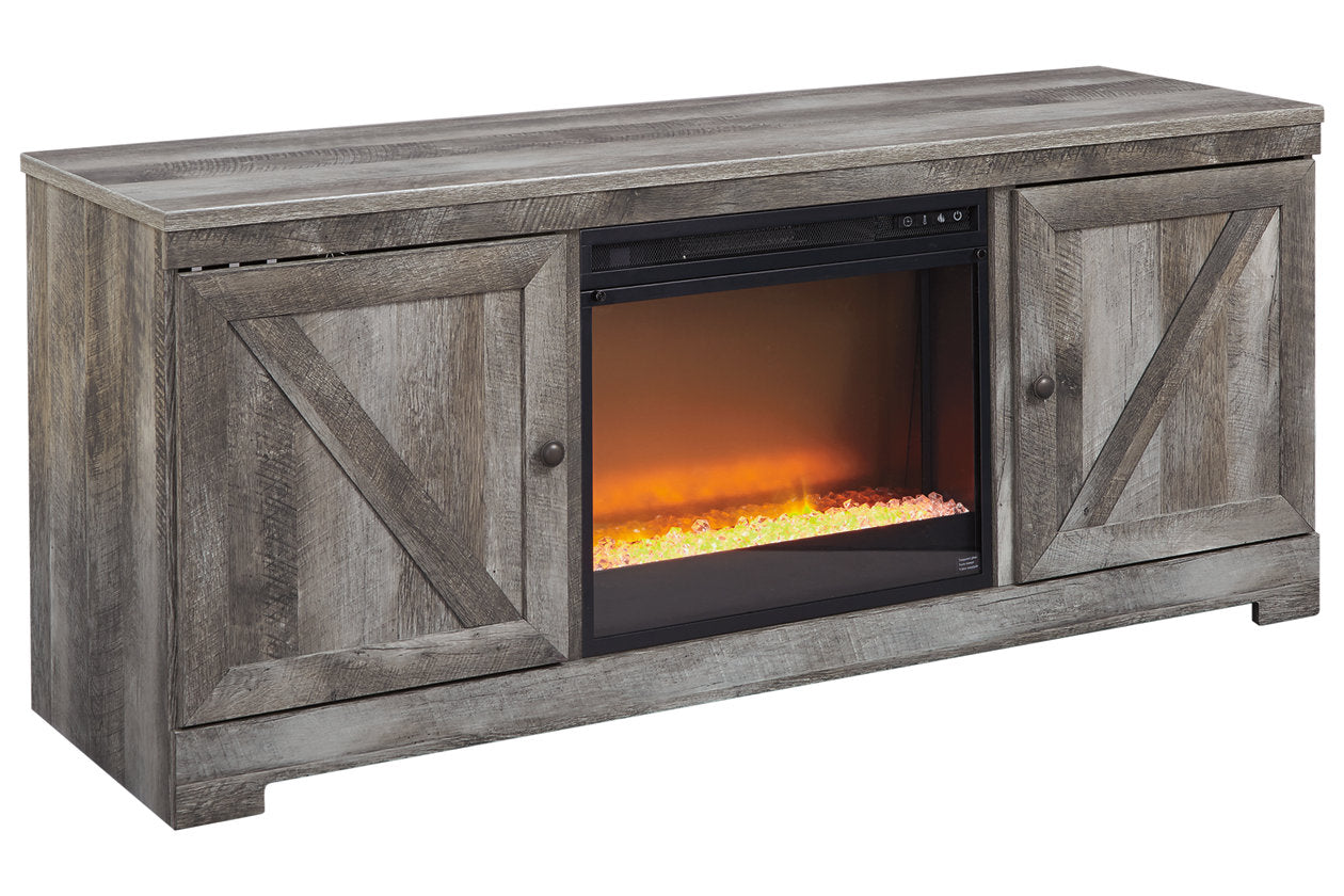 Wynnlow Gray 63" TV Stand with Electric Fireplace - SET | W100-02 | W440-68 - Bien Home Furniture &amp; Electronics