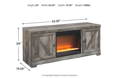 Wynnlow Gray 63" TV Stand with Electric Fireplace - SET | W100-02 | W440-68 - Bien Home Furniture &amp; Electronics