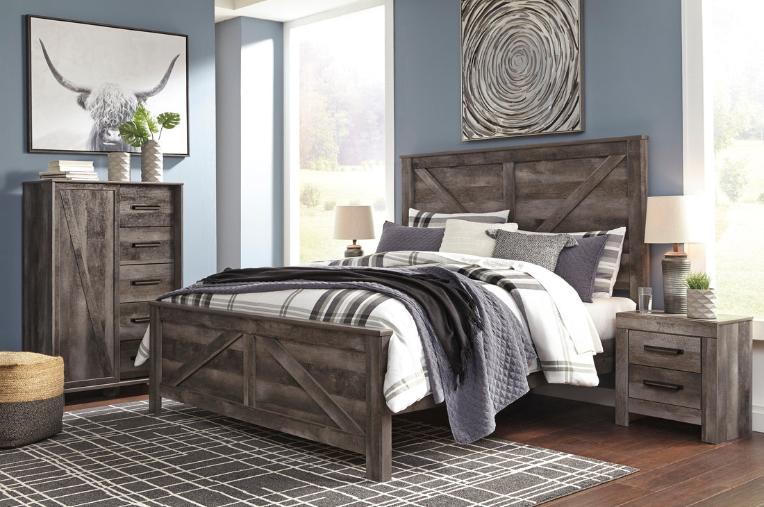 Wynnlow Gray Crossbuck Panel Bedroom Set - SET | B440-56 | B440-58 | B440-99 | B440-31 | B440-92 - Bien Home Furniture & Electronics