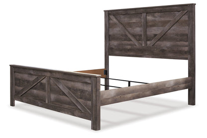 Wynnlow Gray King Crossbuck Panel Bed - SET | B440-56 | B440-58 | B440-99 - Bien Home Furniture &amp; Electronics
