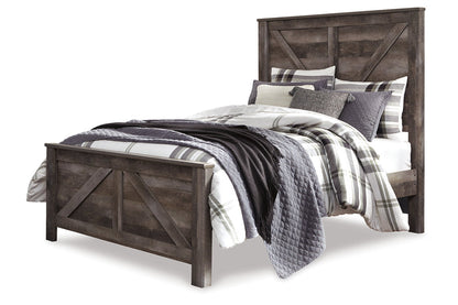 Wynnlow Gray Queen Crossbuck Panel Bed - SET | B440-98 | B440-54 | B440-57 - Bien Home Furniture &amp; Electronics