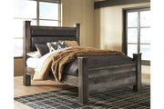 Wynnlow Gray Queen Upholstered Poster Bed - SET | B440-62 | B440-64 | B440-67N | B440-98 - Bien Home Furniture & Electronics