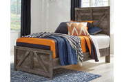 Wynnlow Gray Twin Crossbuck Panel Bed - SET | B440-53 | B440-83 - Bien Home Furniture & Electronics