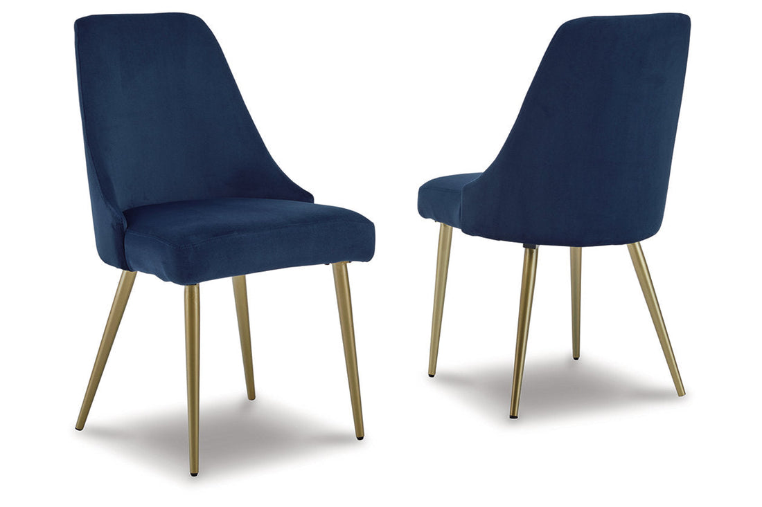 Wynora Blue/Gold Finish Dining Chair, Set of 2 - D292-01 - Bien Home Furniture &amp; Electronics