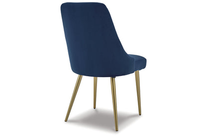 Wynora Blue/Gold Finish Dining Chair, Set of 2 - D292-01 - Bien Home Furniture &amp; Electronics