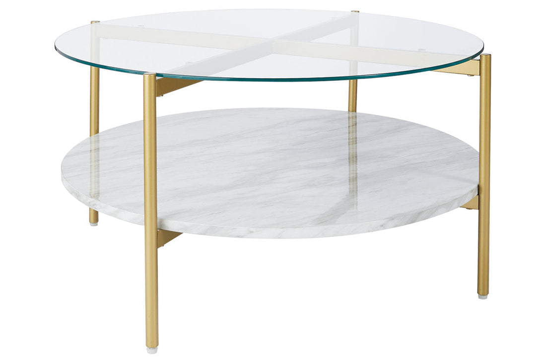 Wynora White/Gold Coffee Table - T192-8 - Bien Home Furniture &amp; Electronics