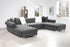 XL London Gray Velvet Double Chaise Sectional - XL London - Grey - Bien Home Furniture & Electronics