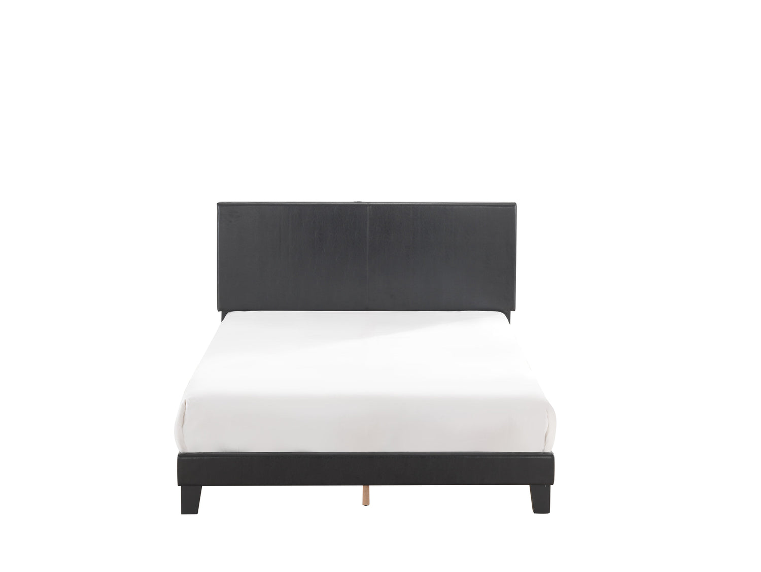 Yates Black PU Leather King Upholstered Platform Bed - 5281PU-K - Bien Home Furniture &amp; Electronics