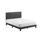Yates Black PU Leather Queen Upholstered Platform Bed - 5281PU-Q - Bien Home Furniture & Electronics