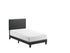 Yates Black PU Leather Twin Upholstered Platform Bed - 5281PU-T - Bien Home Furniture & Electronics
