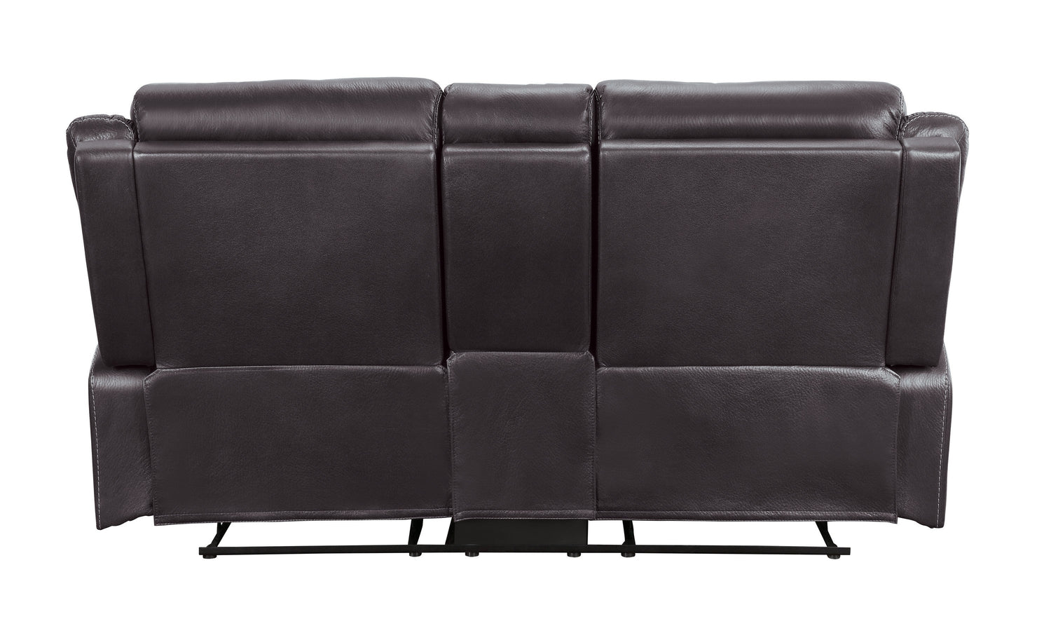 Yerba Brown Microfiber Double Lay Flat Reclining Loveseat - 9990DB-2 - Bien Home Furniture &amp; Electronics