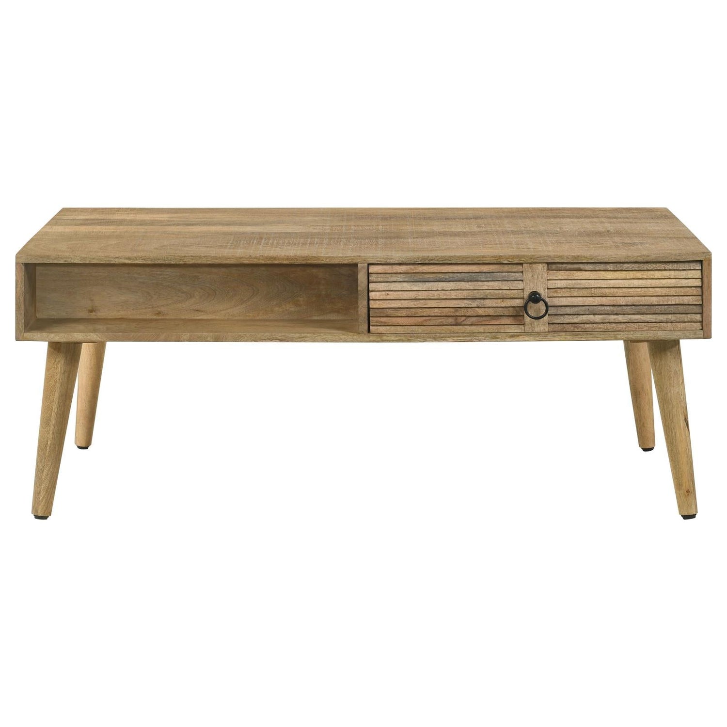 Zabel Natural Rectangular 1-Drawer Coffee Table - 724258 - Bien Home Furniture &amp; Electronics