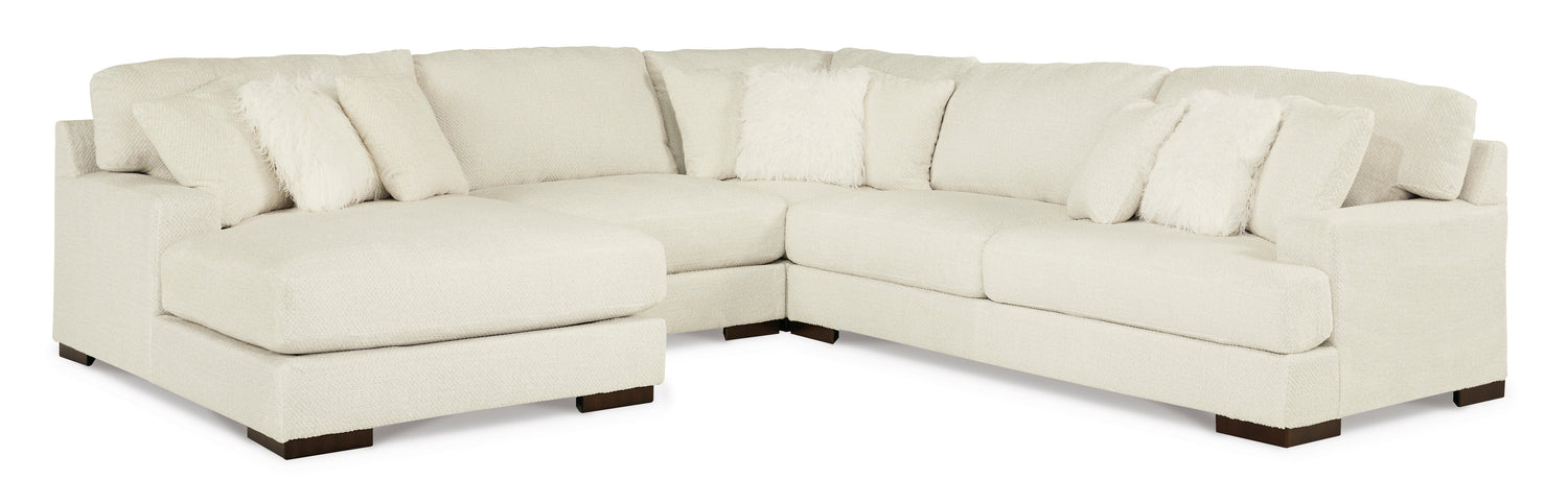 Zada Ivory 4-Piece LAF Sectional - SET | 5220416 | 5220446 | 5220477 | 5220467 - Bien Home Furniture &amp; Electronics