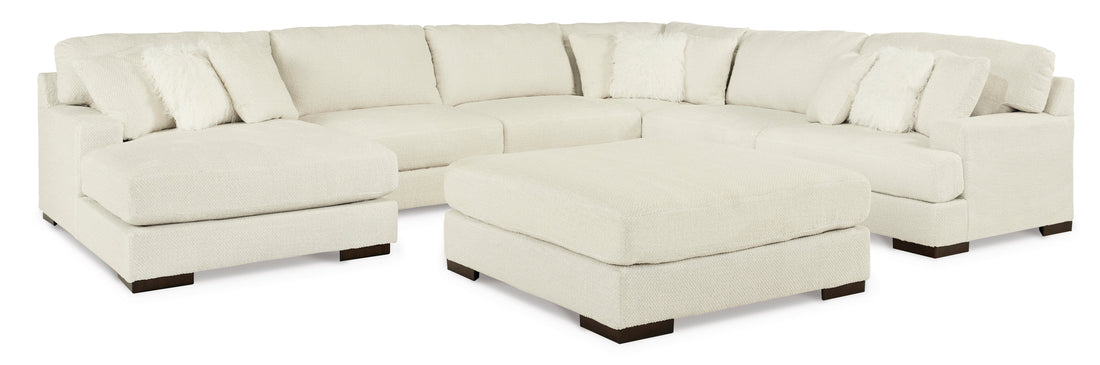 Zada Ivory 5-Piece LAF Sectional - SET | 5220416 | 5220446(2) | 5220477 | 5220467 | 5220408 - Bien Home Furniture &amp; Electronics