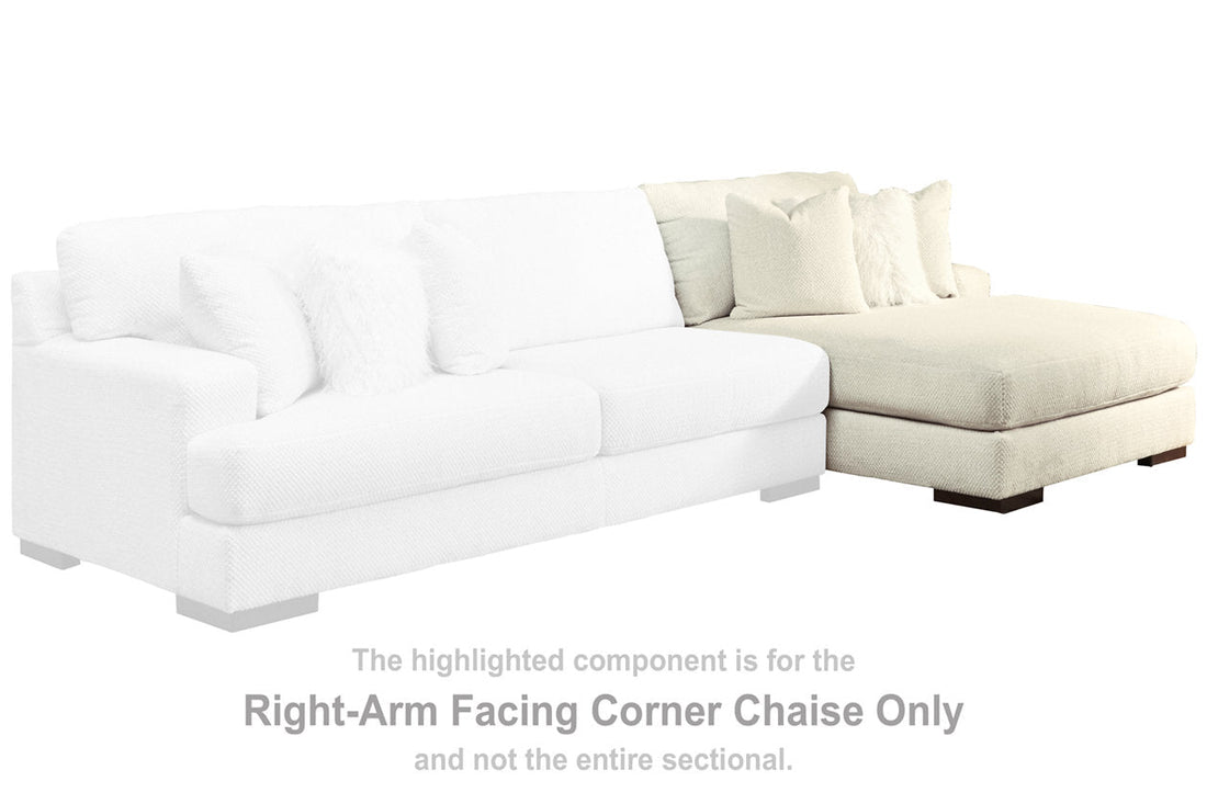 Zada Ivory Right-Arm Facing Corner Chaise - 5220417 - Bien Home Furniture &amp; Electronics