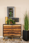 Zara Black Walnut/Gold 2-Drawer Accent Cabinet - 953447 - Bien Home Furniture & Electronics