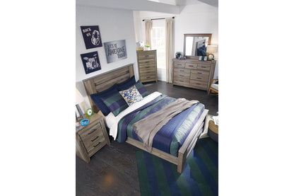 Zelen Warm Gray Full Panel Bed - SET | B248-84 | B248-86 | B248-87 - Bien Home Furniture &amp; Electronics