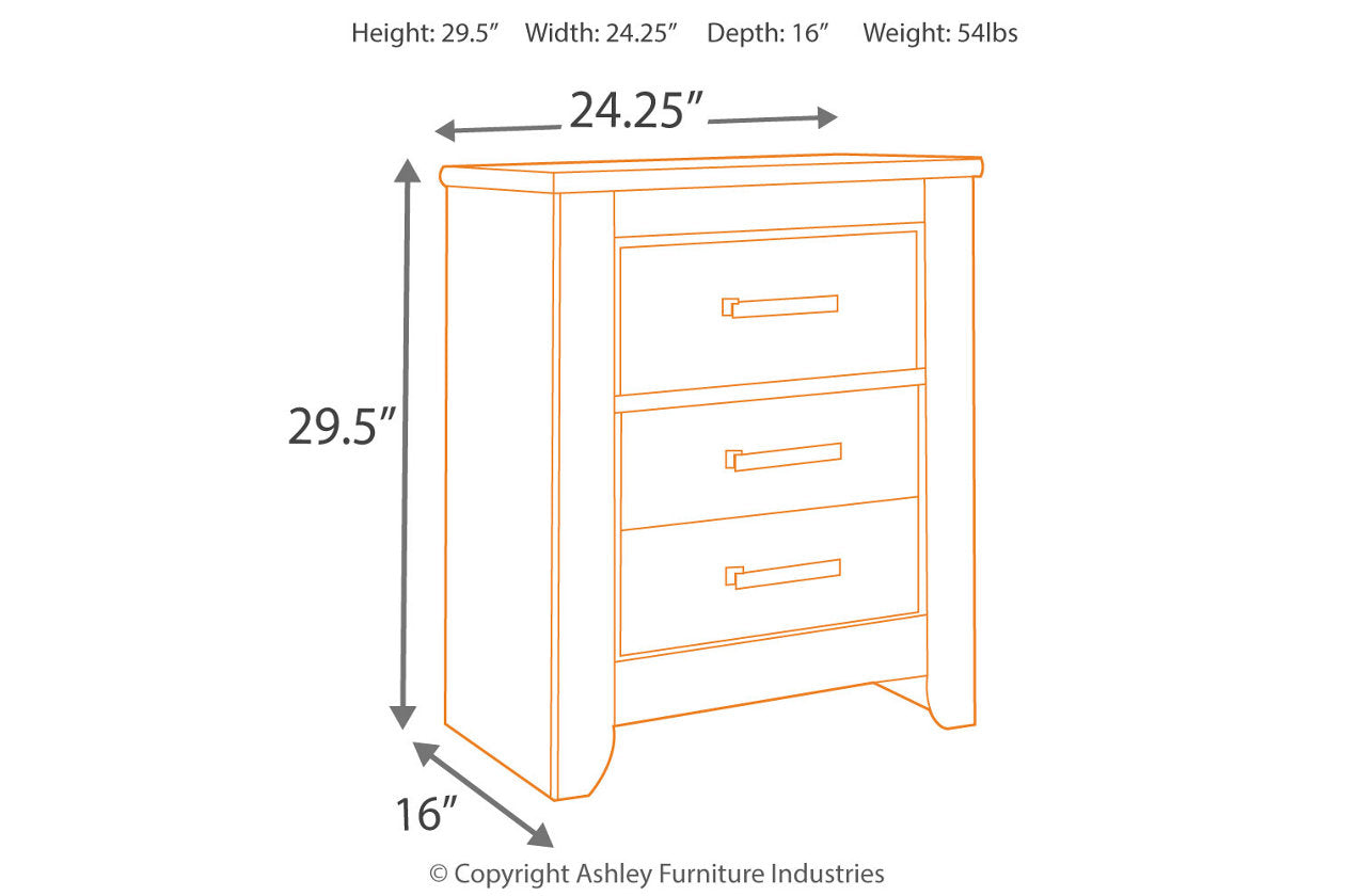 Zelen Warm Gray Nightstand - B248-92 - Bien Home Furniture &amp; Electronics