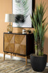 Zira Brown/Antique Gold Sunburst 2-Door Accent Cabinet - 953496 - Bien Home Furniture & Electronics