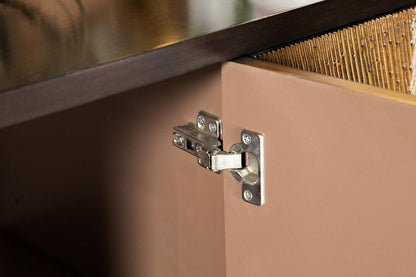 Zira Brown/Antique Gold Sunburst 4-Door Accent Cabinet - 953497 - Bien Home Furniture &amp; Electronics